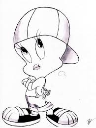 Tweety Bird Pictures To Color Gangster Tweety Bird Gangsta Tweety Bird Coloring Pages Tweety Bird Drawing Gangster Drawings Graffiti Characters