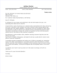 Make your letter stand out by highlighting relevant customer service skills without restating information from your resume. Customer Sales Representative Cover Letter Sample