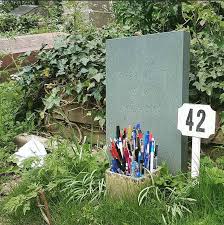 Daniel Holland On Twitter Douglas Adams Grave Has A Bouquet Of Pens And A Small Towel Laid Out For Him I Think He D Appreciate This Towelday Https T Co R1iijjnmhi