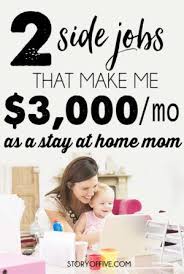 Side Jobs For Stay At Home Moms To Make Money From Home Earn Money From Home Work From Home Moms Make Money From Home