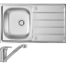 Gbp prices are indicative, correct euro pricing is shown in the checkout. Reversible Stainless Steel Compact Kitchen Sink Drainer With Single Lever Mixer Tap Single Bowl