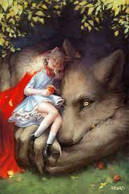 Red Wolf Amanda Schank Red Riding Hood Art Red Riding Hood Wolf Fantasy Art
