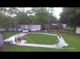 Slip and slide kickball provides competition and teamwork while also cooling the players down in the summer heat. Slip And Slide Kickball Kids Vs Parents Youtube