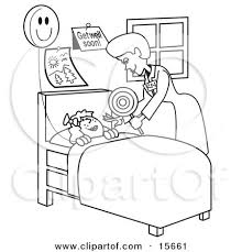Computer in hospital clipart black and white. Royalty Free Rf Line Drawing Clipart Illustrations Vector Graphics 2