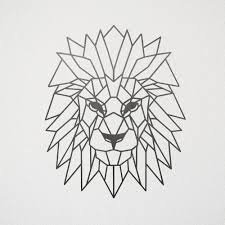 Geometric Lion Metal Art Geometric Lion Geometric Animals Geometric Art