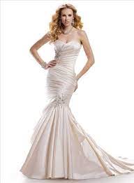 Trumpet Satin Wedding Gown With Rouching And Beading Champagne Satin Fit And Flar Maggie Sottero Bridal Gowns Wedding Dress Styles Wedding Dresses Sydney