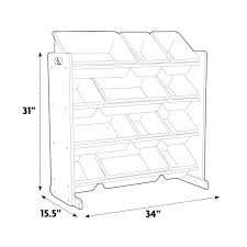 4.9 out of 5 stars with 30 reviews. Humble Crew Kids Toy Storage Organizer With 12 Plastic Bins Multiple Colors Walmart Com Walmart Com
