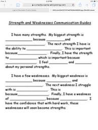 Strengths And Weaknesses Change To Challenge Counseling Activities Therapy Worksheets Therapy Activities