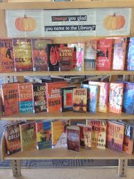 October Display Orange You Glad You Came To The Library Library Book Displays Library Displays Library Art