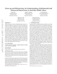 PDF) Close-up and Whispering: An Understanding of Multimodal and Parasocial  Interactions in YouTube ASMR videos
