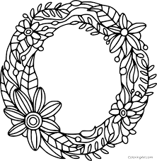 Fun free kids coloring pages to print and color. Flowers Shaped Letter O Coloring Page Coloringall