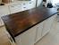 Grey Cabinets With Wood Countertops