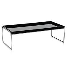 Retro glam gold and glass floral coffee table display. Trays Coffee Table By Kartell Room Service 360