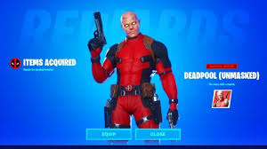 Fortnite season 2 of chapter 2 is the fortnite season 2 trailer includes a deadpool cameo, but leaked skins show that the marvel superhero will be playable as well as a banana man. Leaked Deadpool Unmasked Skin Gameplay Fortnite Youtube