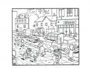 The pdf prints best on standard 8.5 x 11 paper. City Coloring Pages To Print City Printable