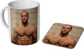 Fast & furious hobbs & shaw movie poster glossy print photo dwayne johnson jason statham idris elba vanessa kirby eiza gonzález sizes 8x10 11x17 16x20. Jason Statham Topless Tattoos Ceramic Coffee Mug Coaster Gift Set Amazon Co Uk Home Kitchen