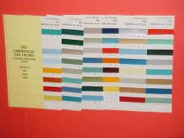 1969 Chevrolet Dodge Ford Truck Paint Chips Color Chart On