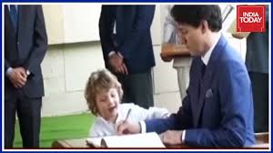 He was the leader of the liberal party from 2013. Justin Trudeau S Youngest Son Steals Show At Raj Ghat India S Agenda Youtube