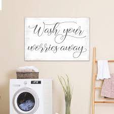 Wash Your Worries Away Sign Wash Your Worries Away Wall Art Etsy Laundry Room Wall Decor Etsy Wall Art Name Wall Art