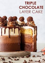 Place flour, baking powder, sugar, butter, eggs, milk and vanilla in a large bowl and mix until well combined. The Most Epic Triple Chocolate Cake The Loopy Whisk