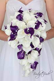 Custom Made Wedding Flowers To Match Davids Bridal Colors Design The Perfect Brides Wedding Bouquet Fake Flowers Purple Wedding Bouquets Lily Bouquet Wedding