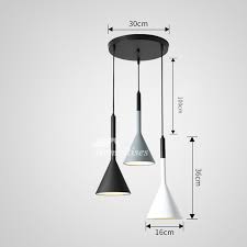 Industrial Pendant Lighting Bar Counter 3 Light Kitchen Foyer Modern Black Chassis Fish Line Chandelier