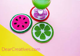 Tagged balls coasters diy felt wool. Diy Coasters Felt Fruit Coasters Template Dear Creatives