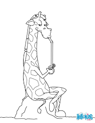 Go Green And Color Online This Giraffe Drinking A Refreshment Coloring Page You Can Also Print Out And Color Animal Coloring Pages African Logo Coloring Pages
