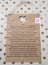 Mother Of The Bride Gift Personalised Plaque Gift For Mum From Bride To Mum On My Wedding Day Wedding Gift Poem Wedding Poems Wedding Planning Gifts