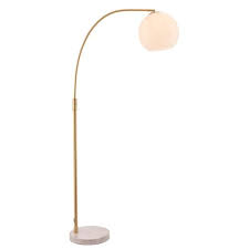 It also has a dimmer switch so you can adjust the intensity of light according to your needs or your mood. Basma Brushed Brass Opal White Marble Arched Floor Lamp 76613 The Lighting Superstore