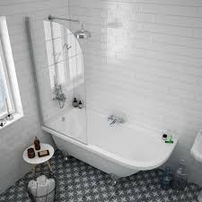 Appleby 1700 Roll Top Shower Bath With Screen Chrome Leg Set Victorian Plumbing Uk Bathroom Design Small Shower Over Bath Victorian Bathroom