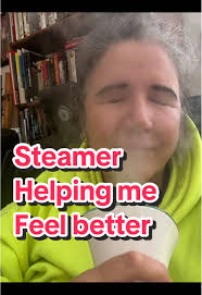 Replying to @Miss Kitty ☆ nothing like steam to help my congestion  #facialsteamer #crunchycleaningbykathy #flusucks #feelingicky #facial  #steamer #selfemployed