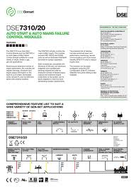Cookies on the deep sea electronics website we use cookies to ensure that we give you the best experience on our website. Dse7320 20 Data Sheet By Esgon Issuu