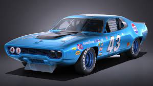 'the king' richard petty was a proven force on nascar's oval banks in the 1970s as he went on to win nascar grand national championships in 1971, 1972, 1974, 1975, and 1979. Plymouth Roadrunner Nascar Richard Petty 1971 3d Modell Turbosquid 1070622