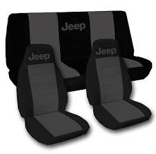 Front And Rear Black And Charcoal Seat Covers Grand Cherokee Laredo 2014 Jeep Wrangler Jeep Seats 2014 Jeep Wrangler Sport