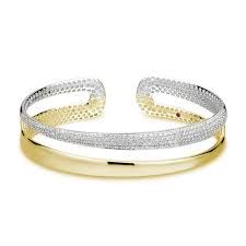 Lc lauren conrad 10k rose gold diamond accent leaf bracelet. 18k Yellow And White Gold Scalare Diamond Bracelet Alvin Goldfarb