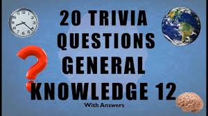 Multiple choice trivia questions are lined questions. 20 Trivia Questions No 11 General Knowledge Youtube