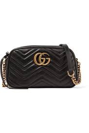Black Gg Marmont Camera Small Quilted Leather Shoulder Bag Gucci Black Leather Crossbody Bag Shoulder Bag Quilted Leather