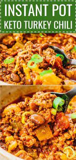 A Meaty Low Carb And Keto Chili With Ground Beef And Turkey Conveniently Made In The Instant Keto Crockpot Recipes Comfort Food Recipes Dinners Crockpot Chili