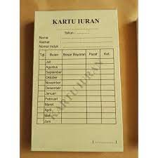 Created for just one purpose contoh surat edaran rt. Jual Cetak Kartu Iuran Spp Pembayaran Absensi Arisan Tabungan Di Lapak Ud Amiin Bukalapak