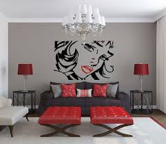 Woman Character Pop Art Style Vinyl Wall By Stupidmillionaireart 59 99 Living Room Red Modern Living Room Interior Living Room Grey