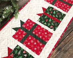 Easy Quilt Patterns Pdf Table Runner Pattern Farmhouse Etsy In 2020 Christmas Table Runner Pattern Christmas Patchwork Christmas Quilt Patterns
