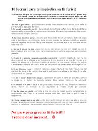 3 ambele variante de mai sus. 10 Lucruri Care Te ImpiedicÄ SÄ Fii Fericit