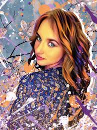 Blonde» girl face, pop art style, portrait, gift idea, interior oil  painting,wall decoration, oil painting, Painting by Olga Chernova