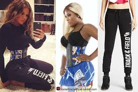 Shop our best selling shapewear. Khloe Kardashian S Waist Gang Society Premadonna Superhero Waistshaper And Nike Track And Field Sweatpants Khloe Kardashian Nike Track And Field Khloe