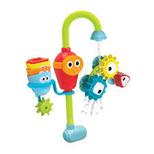 The colorful bath playset comes with three activity tumblers. Yookidoo Bath Cheap Online