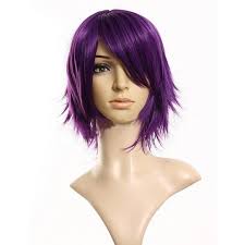 Colored hair can be worn and styled in many different ways, and these are some of our favorites. New Man Purple Straight Hair Wigs Fashion Short Wig Can Fit Women S Men Wish