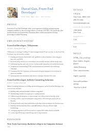 Experience with modern unit testing frameworks (e.g., mocha, chai). Front End Developer Resume Example Resume Examples Resume Objective Examples Resume