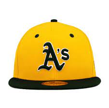Era 59fifty Oakland Athletics Team Flip Yellow Green Fitted 5950 Hat Cap Hats Green Fits Oakland Athletics