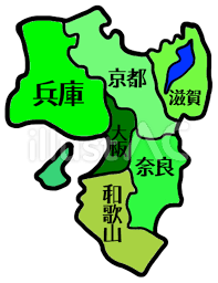 関西地図県名入りイラスト No 97600 無料イラストなら イラストac